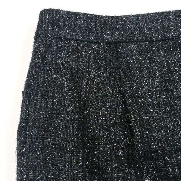 Ann Taylor Black Tweed & Silver Metallic Glitter Mini Skirt Size 10 ~ skirt only - Picture 3 of 5